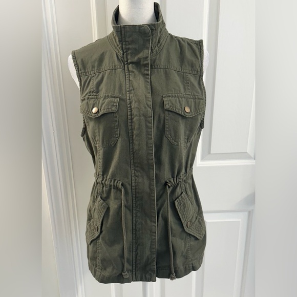 Boutique Harper Army Green Military Utility Vest with‎ Pockets Size M - Picture 1 of 10